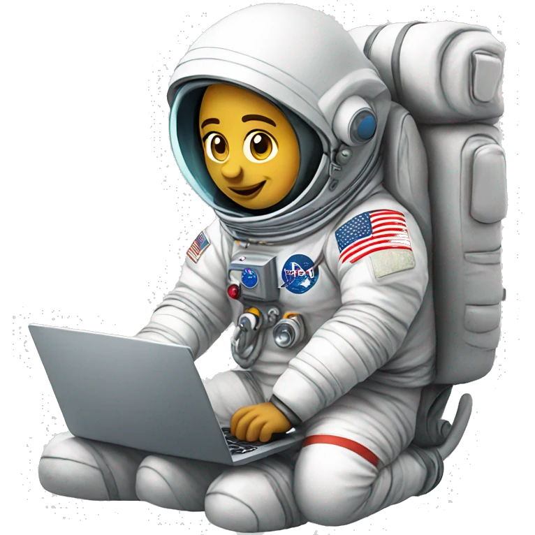 astronaut using a laptop emoji