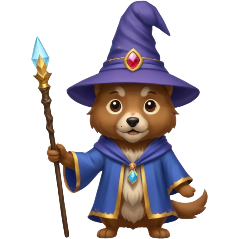 Dog wizard emoji