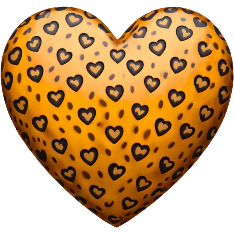 Leopard print heart emoji