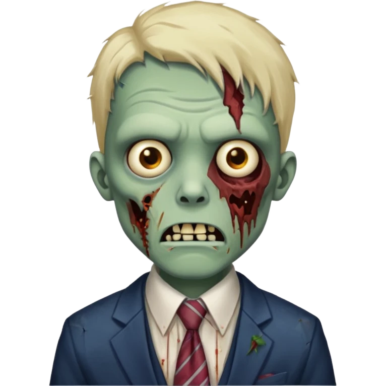 ZOMBIE WITH TIE emoji