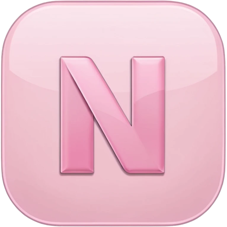 Netflix aesthetic "N" logo in pastel pink emoji