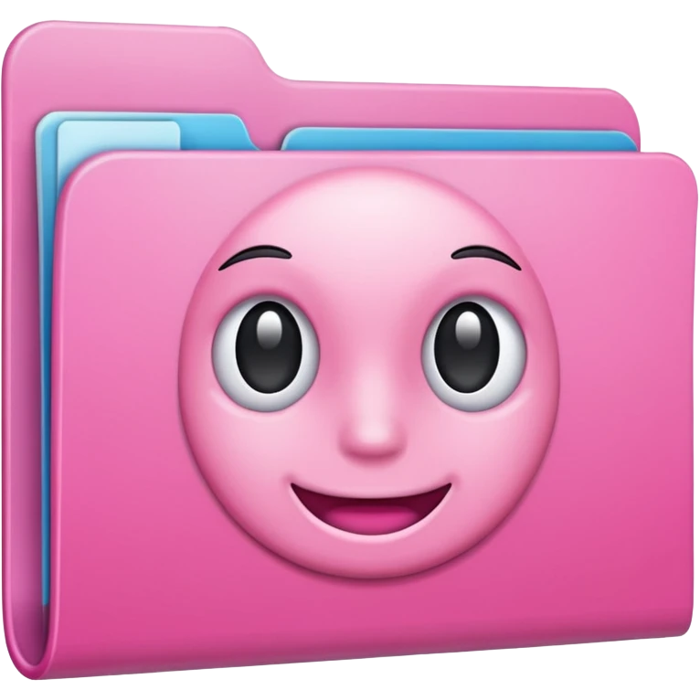 simple pink folder emoji