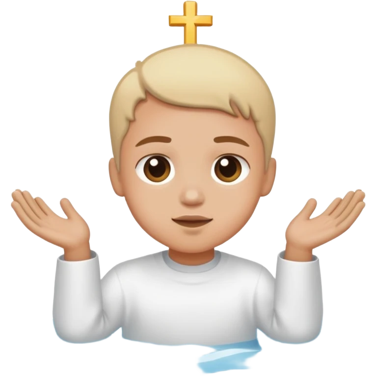 Generate Orthodox emoji with a person who is being baptized emoji
