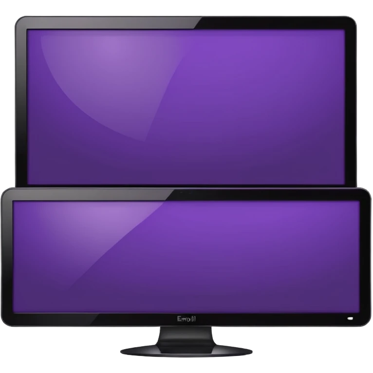 3 dark violet wide screen monitors emoji