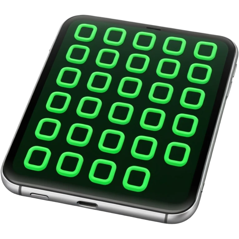 green binary flowing emoji