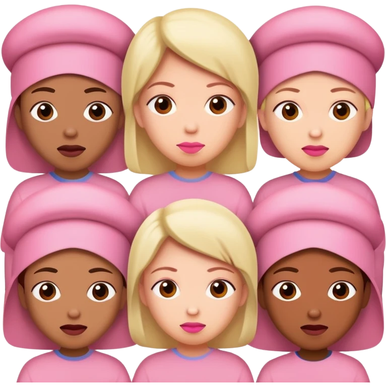 artists in pink protesting for spam meat emoji