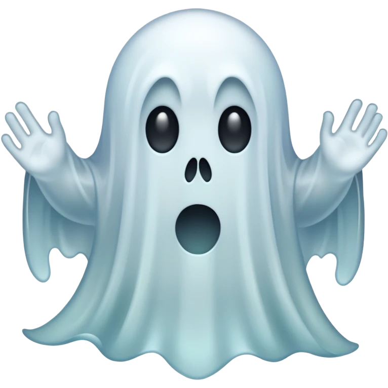 A scary ghost emoji