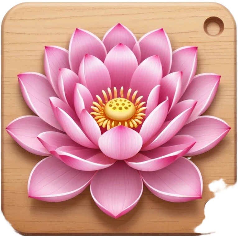 lotus flower placed on a nail board emoji