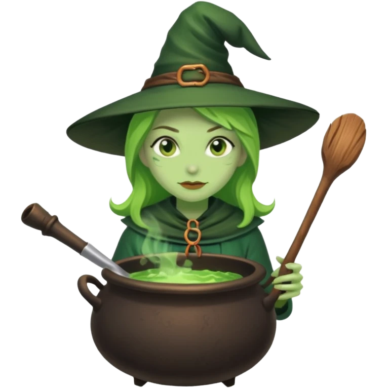 green witch cooking potion emoji