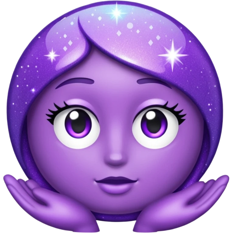 glitter purple and cian mark check emoji
