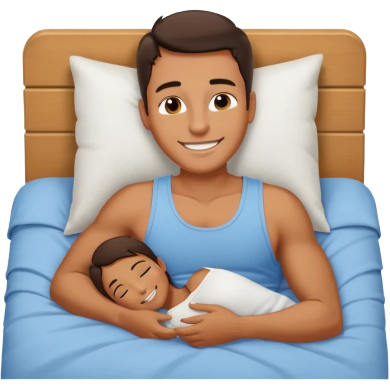 Masculine women spooning in bed emoji