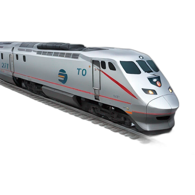 Silver Amtrak train emoji