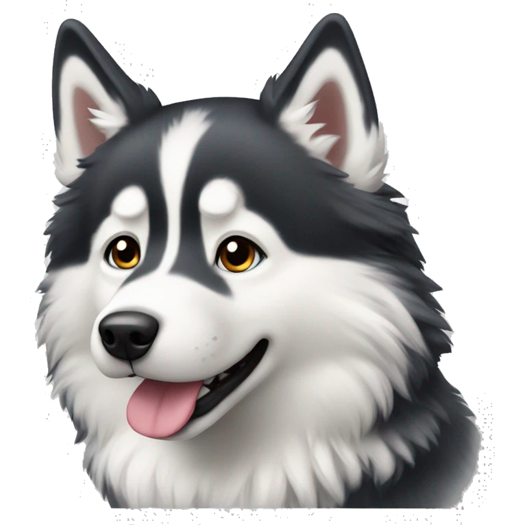 fluffy husky dog emoji