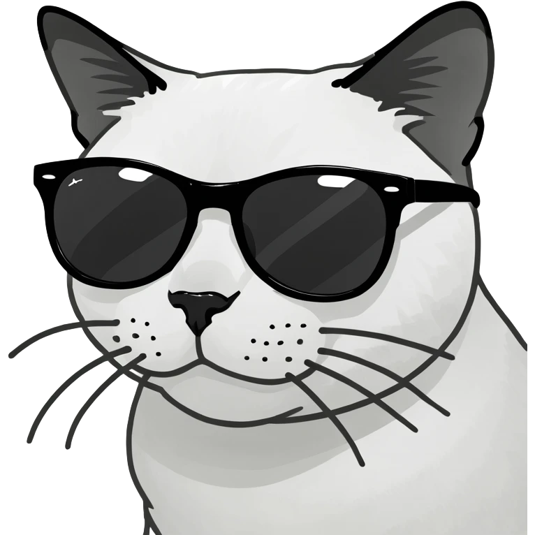 Cat with sunglasses emoji