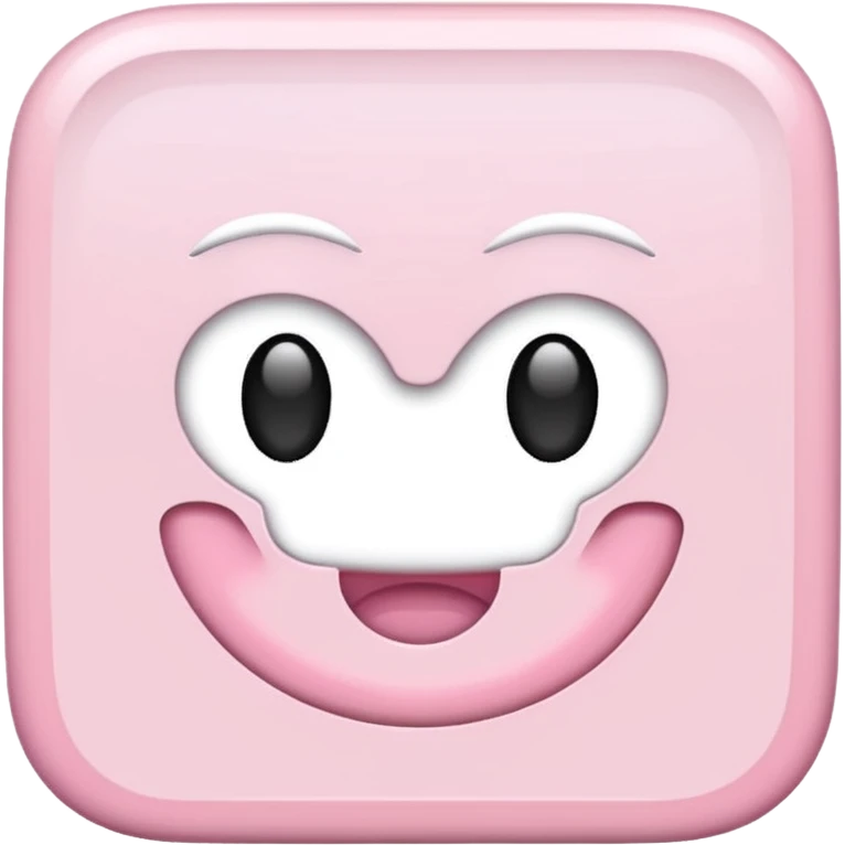 White A in a light pink sqaure emoji