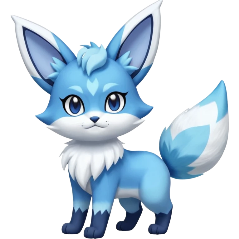 Glaceon-Purrloin-Meowstic-Fakémon-hybrid-creature (full body)  emoji