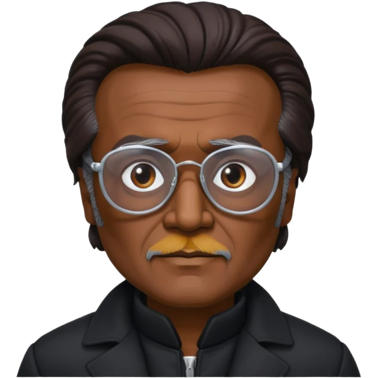 Rajinikanth baasha with black coat cooling glass emoji