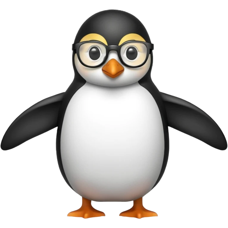 пінгвін в окулярах emoji