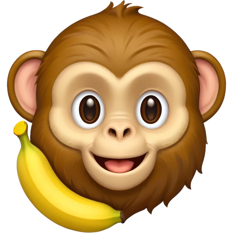 monkey with nose that looks like a banana emoji