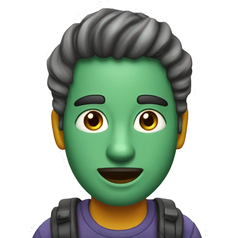Французский бульдог черный тигровый emoji