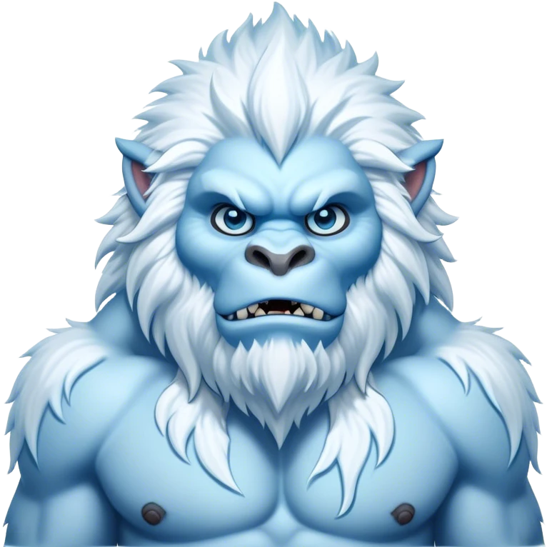 Cinematic Realistic WoW Yeti Portrait, depicted as a majestic, colossal creature of the frozen wilds, with thick, shaggy fur in pristine icy white and subtle pale blue highlights. His powerful, muscular frame and piercing ice-blue eyes exude ancient wisdom and raw strength. Rendered with lifelike texture and natural frosty lighting, high shine, noble and imposing, capturing the essence of a legendary yeti guardian. emoji