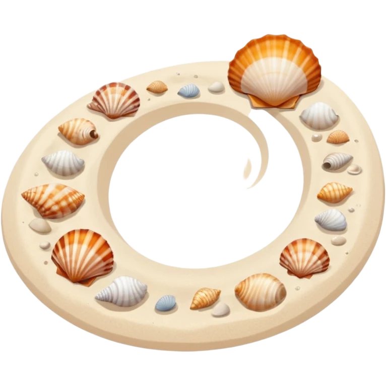 Beach with seashells emoji