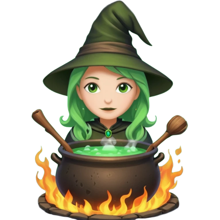 green witch cooking potion emoji