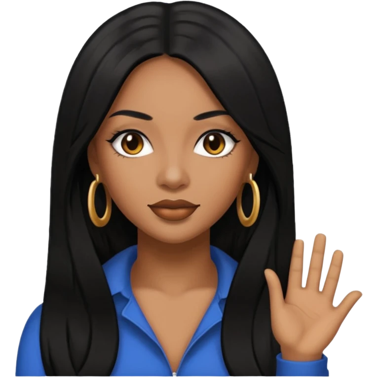 Moncia R&B singer with long hair emoji