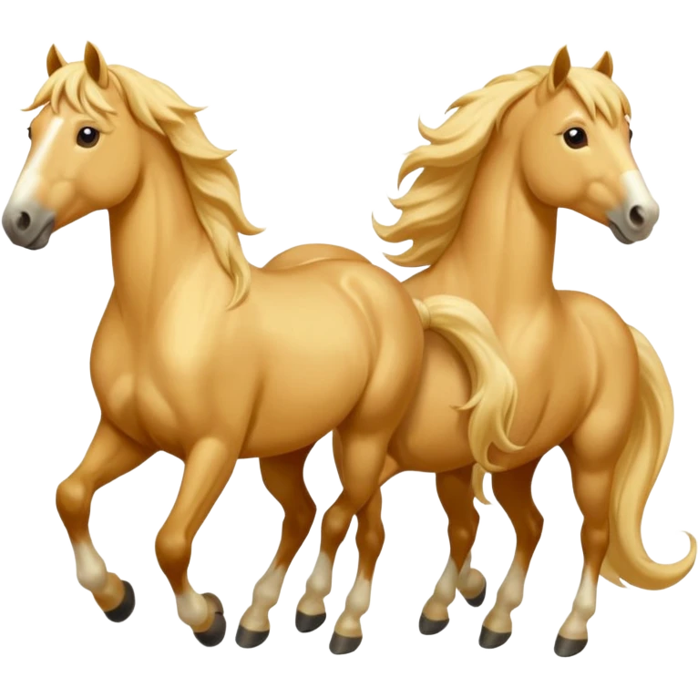 Three palomino horse emoji
