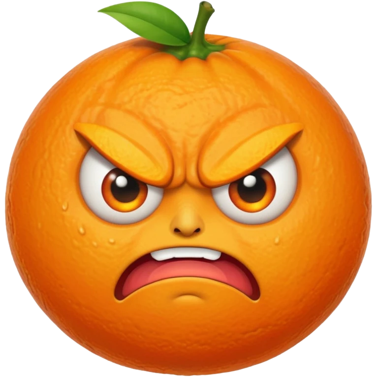 an angry orange emoji
