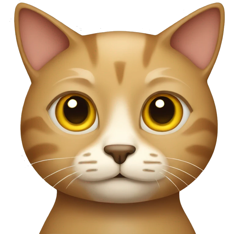 Wise tan cat emoji