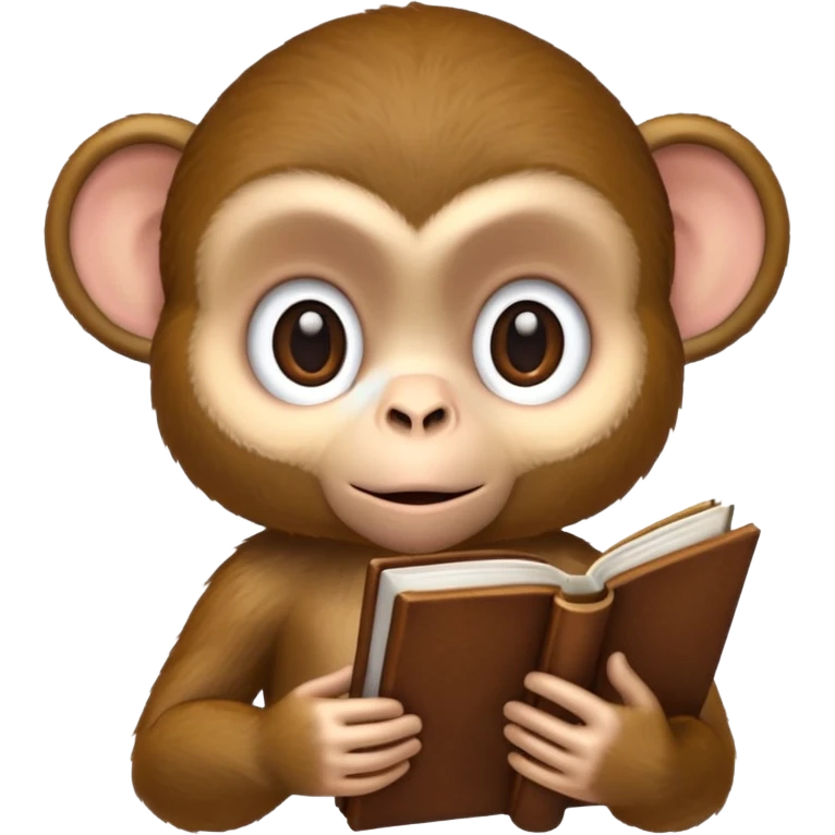 Monkey with book emoji