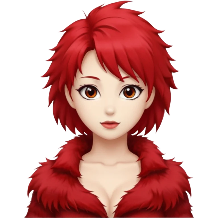 Furry pelage rouge femelle poitrine moyenne très sexy hentai emoji