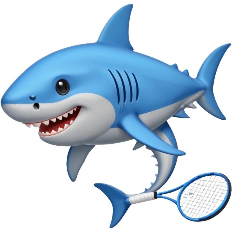 Tiburón con tenis azules emoji