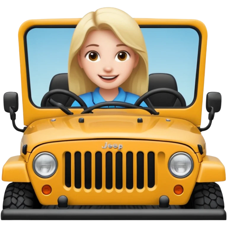 Girl in a jeep emoji