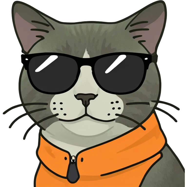 Cat with sunglasses emoji