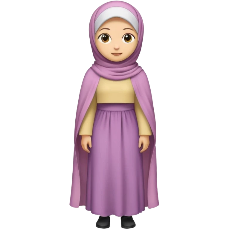 Standing up girl emoji, wearing a hijab. Include the whole body emoji
