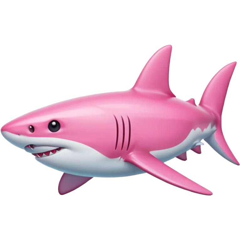 Pink shark emoji