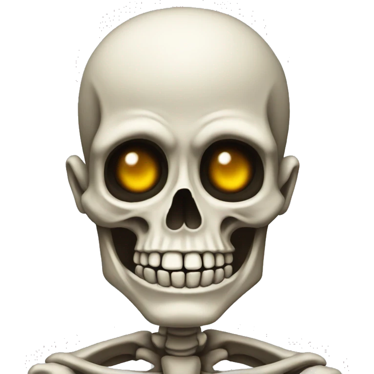 Skeleton with this face 🤨 emoji