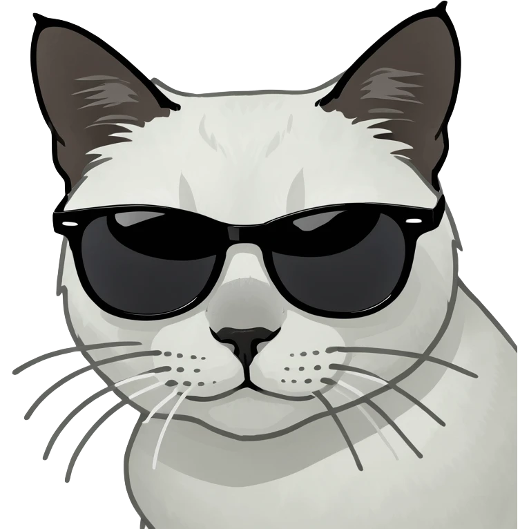 Cat with sunglasses emoji