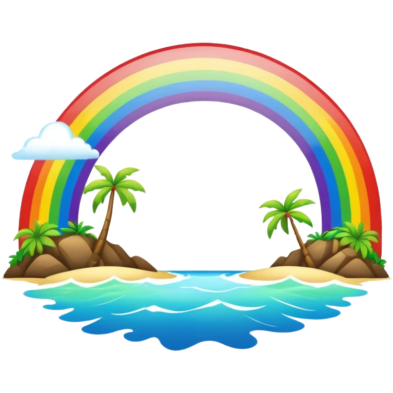 Hawaiian rainbow scenery emoji