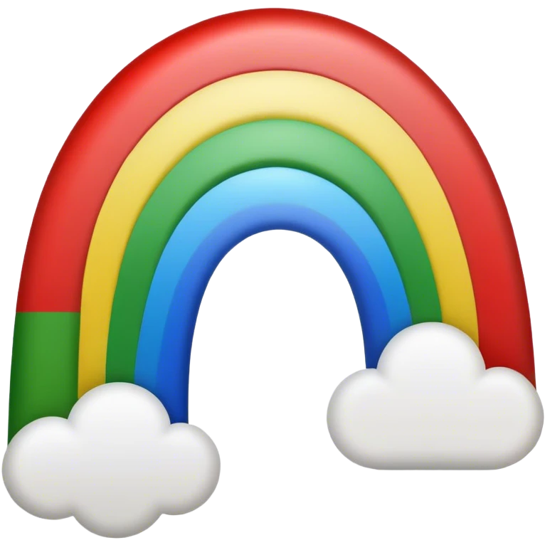A tri-colour rainbow where the colours are green, red and white (in that order) emoji