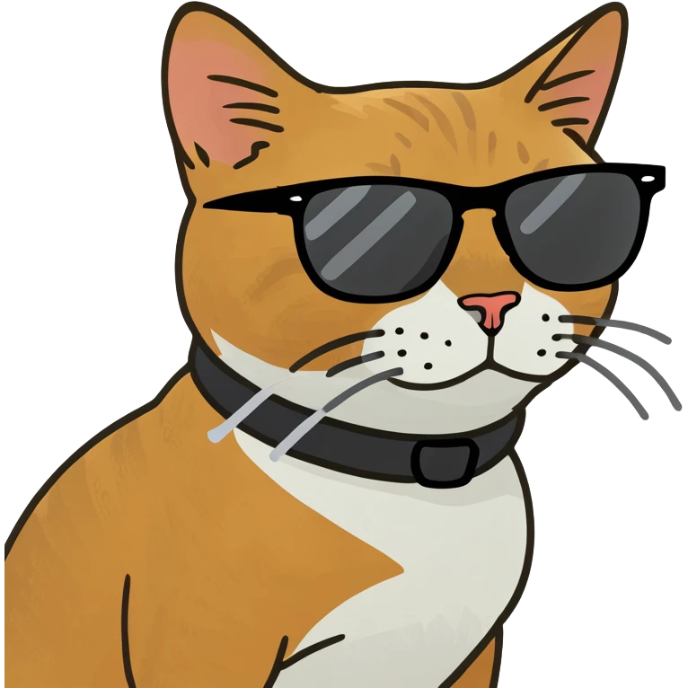 Cat with sunglasses emoji