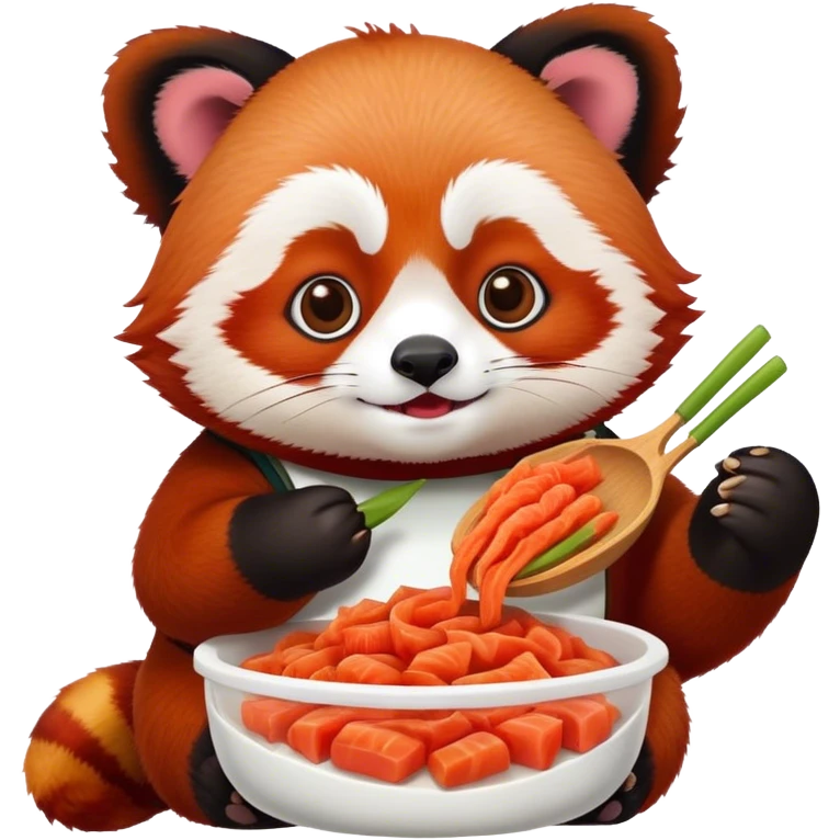 Red panda making kimchi  emoji