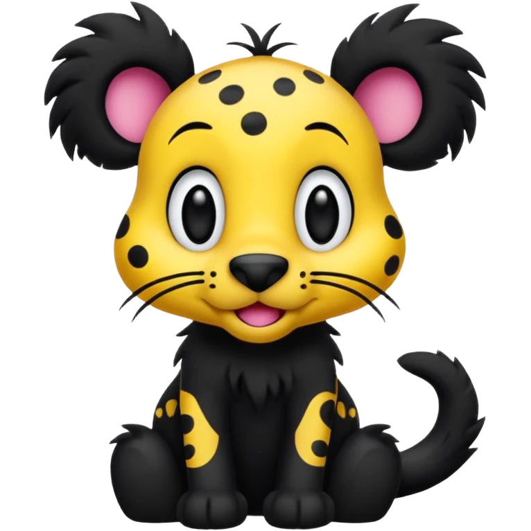marsupilami noir avec écrit en dessous Spunky emoji