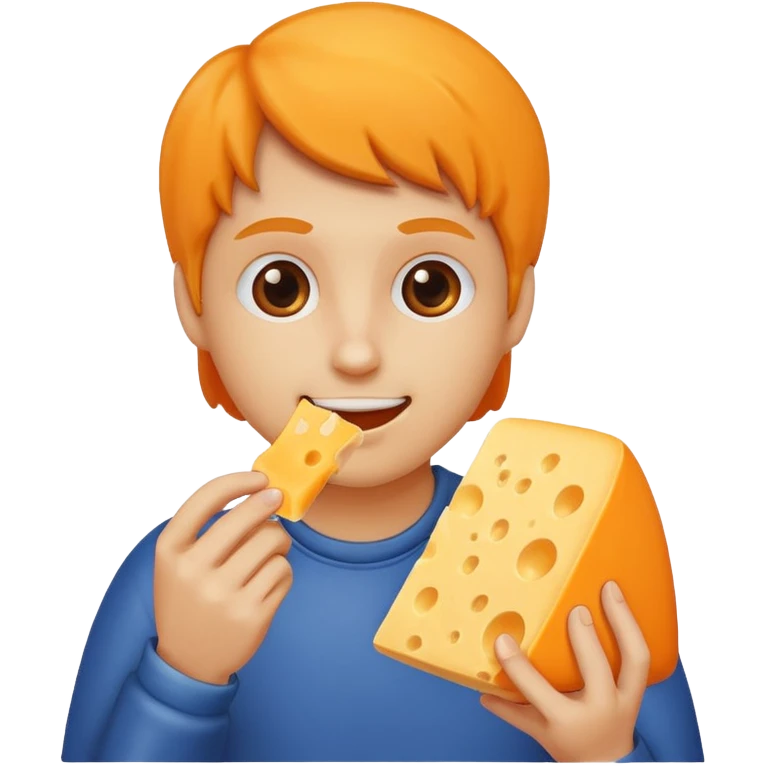 Eating cheeze emoji