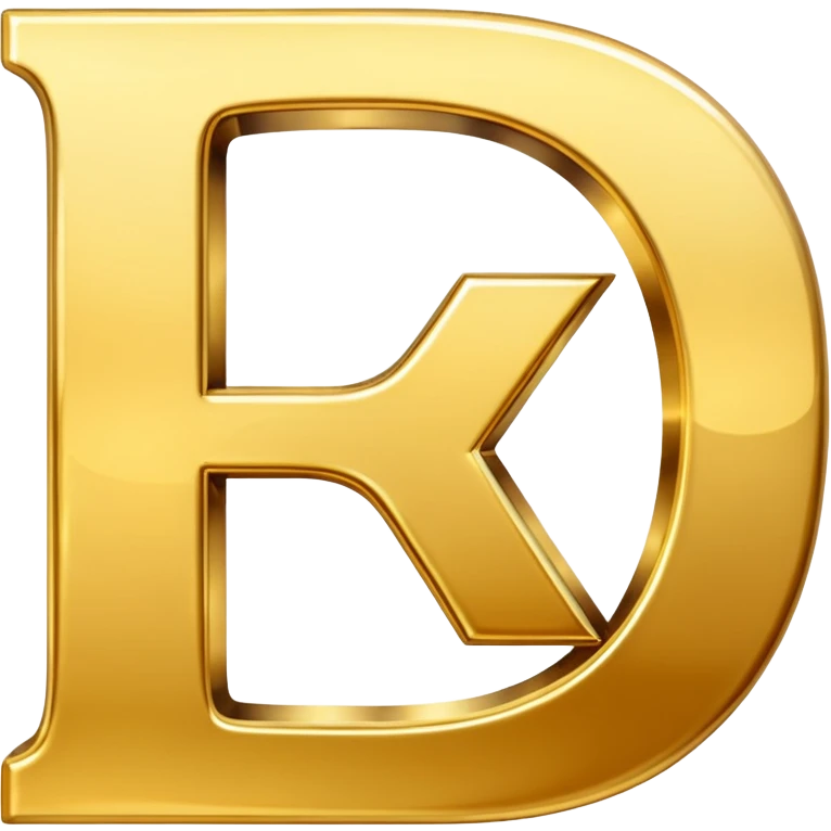 golden letter R emoji