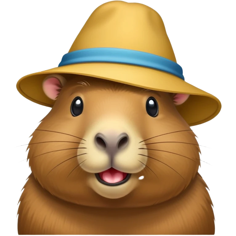 cappybara with a funny hat emoji