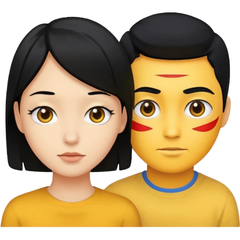 يموجي ينظر إلى يا مين  emoji