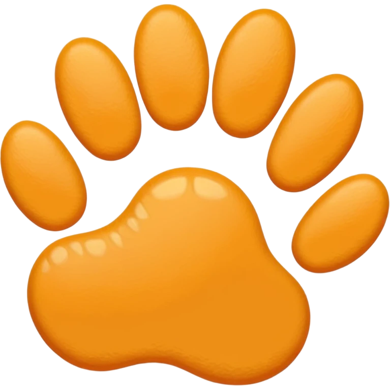 a very light pale pastel yellow-orange pawprint emoji